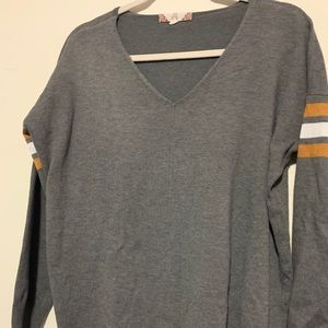 Grey V-neck Sweatshirt